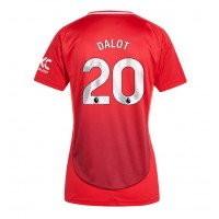 Camiseta Manchester United Diogo Dalot #20 Primera Equipación Replica 2024-25 para mujer mangas cortas